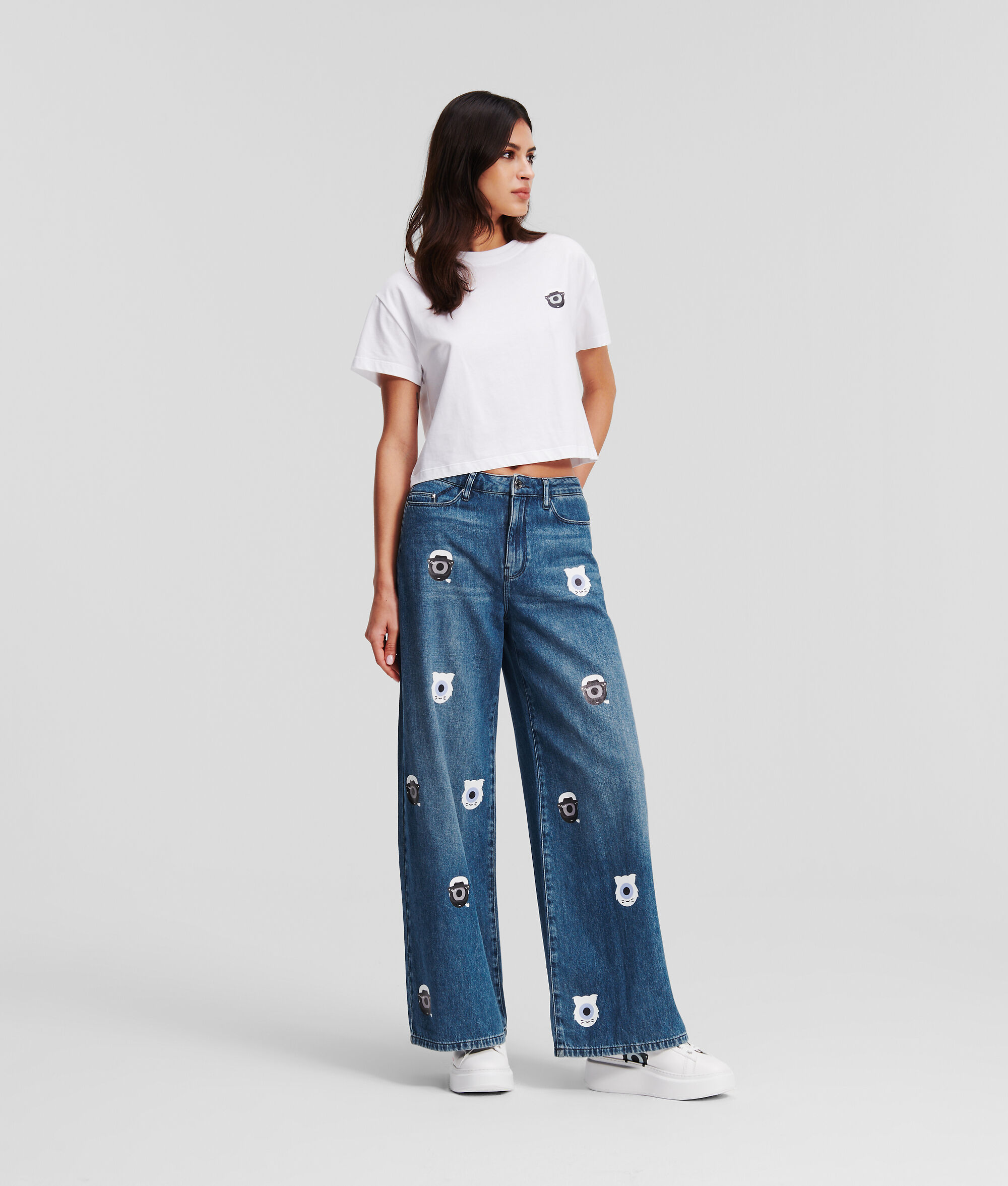 (image for) Cost-Effective KL X Darcel Disappoints Printed Denim Trousers